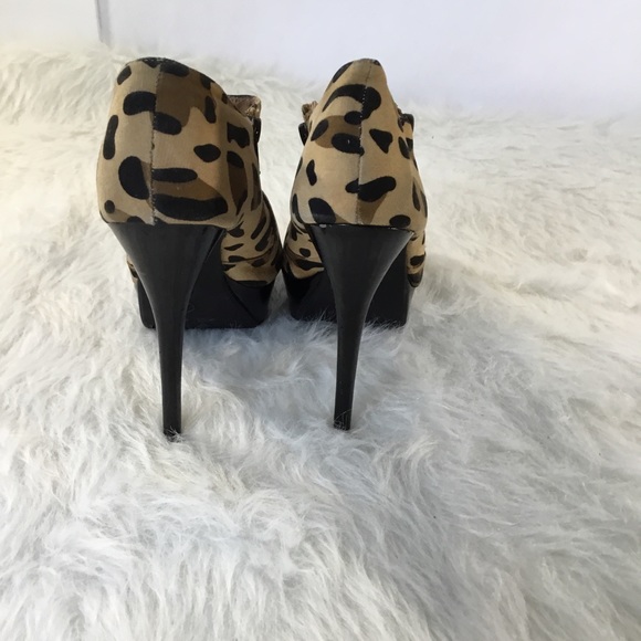 Rouge Helium Sexy Leopard Print Stilettos Platform - Picture 5 of 8